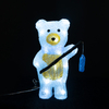 Acrylic bear with fishing rod