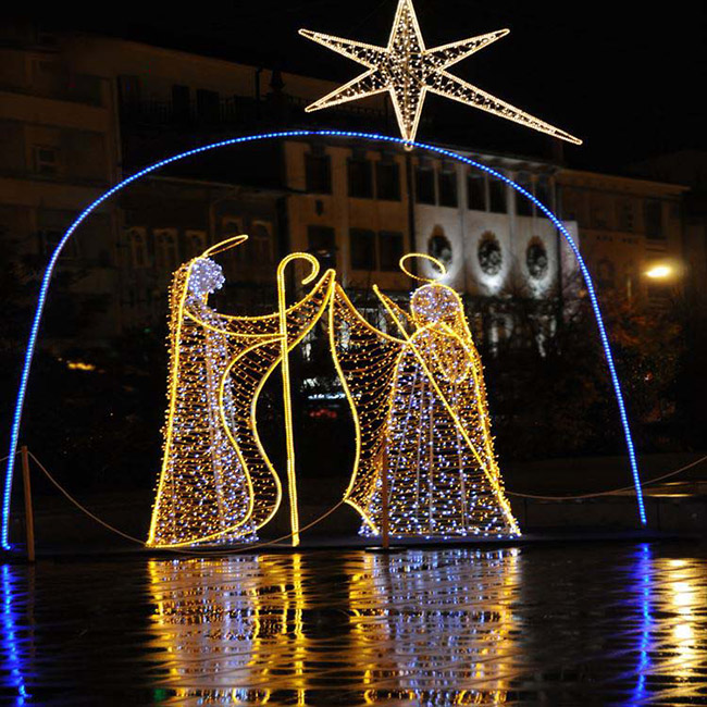 Led 3d Angel Motif Motif Light Christmas Decoration