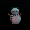 White EVA snowman with green hat