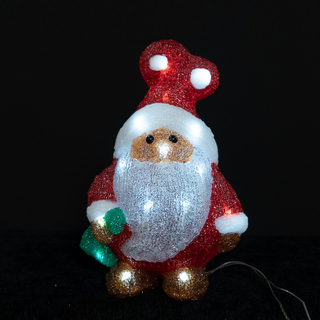 Christmas Acrylic Santa With Green Bag