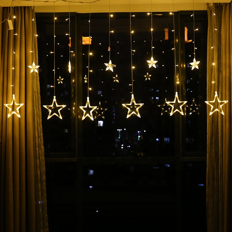 Twinkle 138 LED Window Curtain String Light for Wedding Party Home 