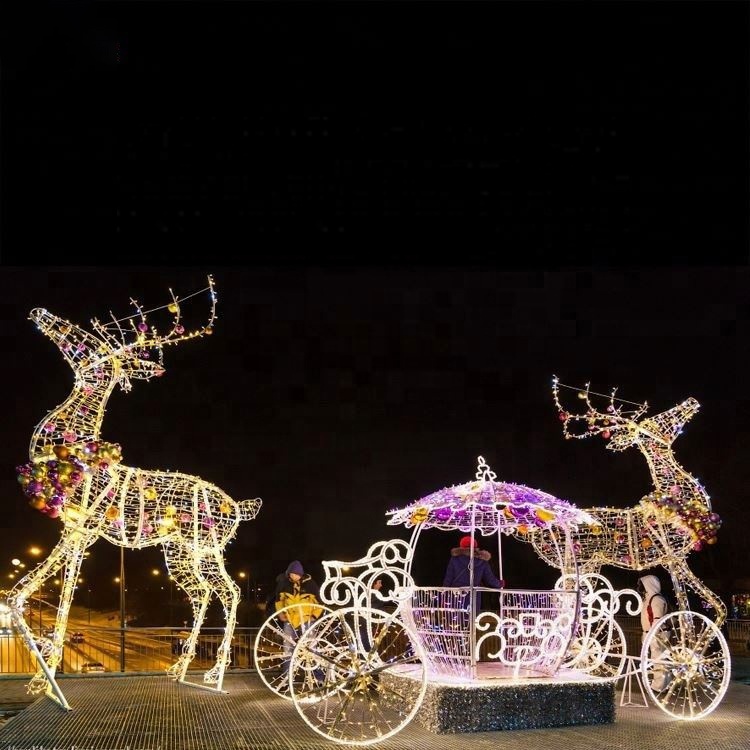 Christmas Outdoor Running Strip 3D Reindeer LED Motif Light