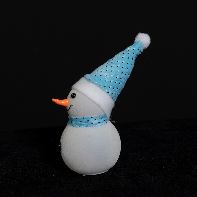 White flannel snowman