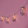 Factory Directly Sale High Quality Metal Diamond Shape String Light 