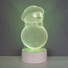 Engraved Acrylic Custom Snowman Illusion Christmas 3D LED Night Light