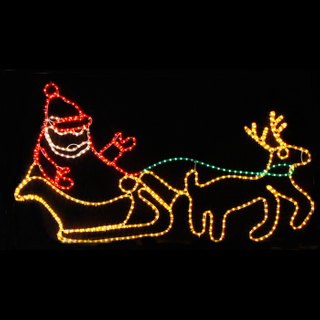 Running Outdoor Christmas Reindeer Motif Lights